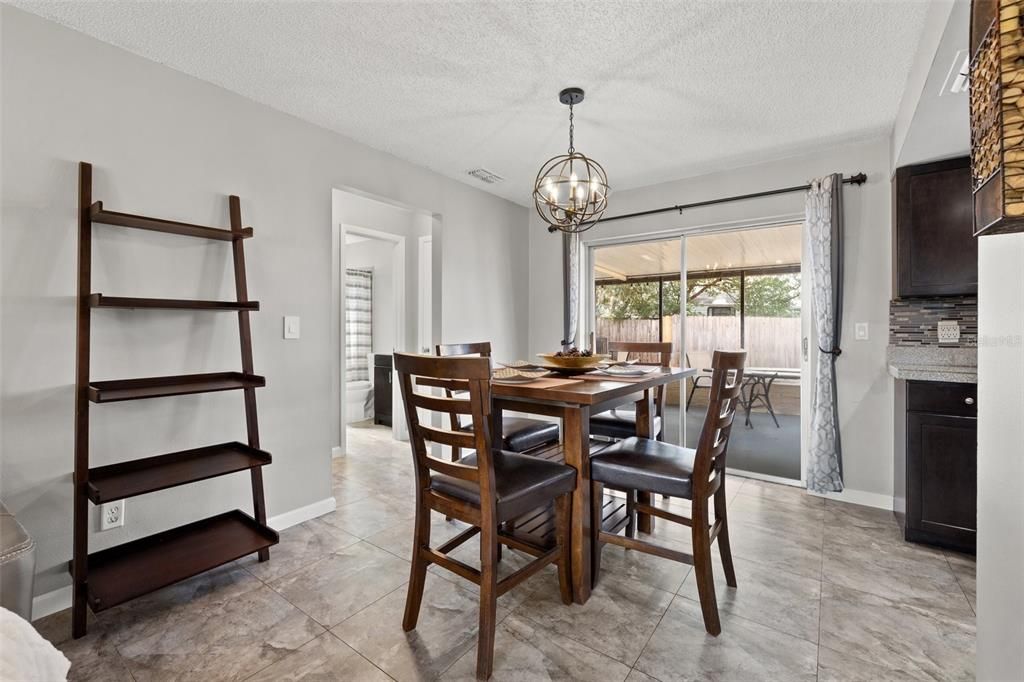 Spacious dining area