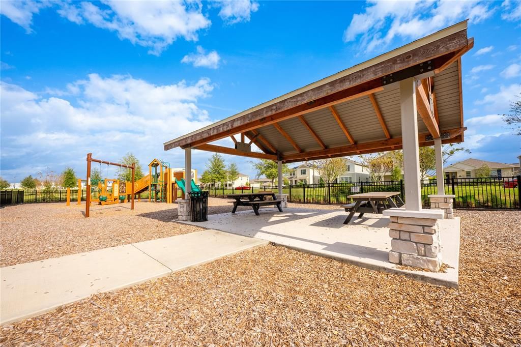 COVERED PLAYGROUND SEATING.