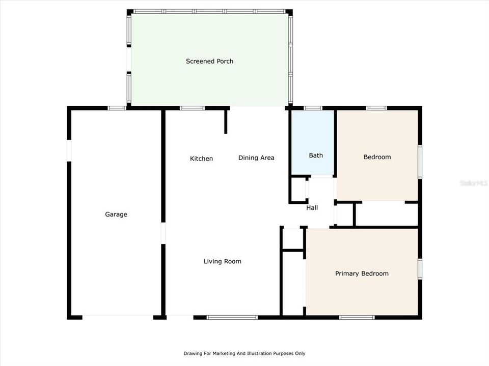 For Sale: $244,000 (2 beds, 1 baths, 832 Square Feet)