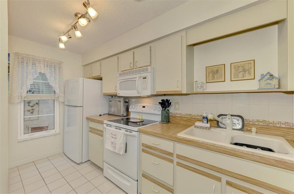 Kitchen with window facing west