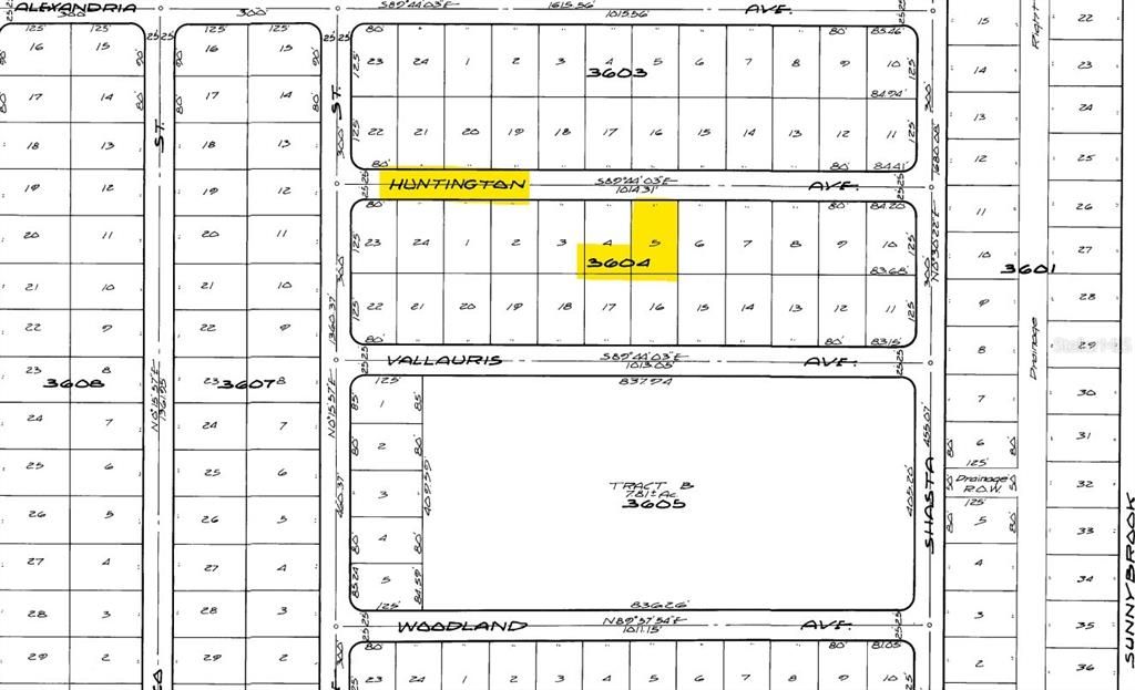 Plat Map showing the legal size of the property.