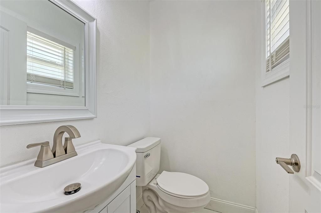 Half bath located in the master bedroom