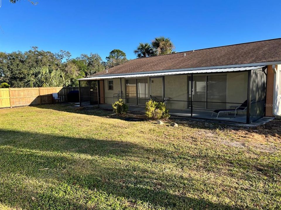 Back view with screened Porch