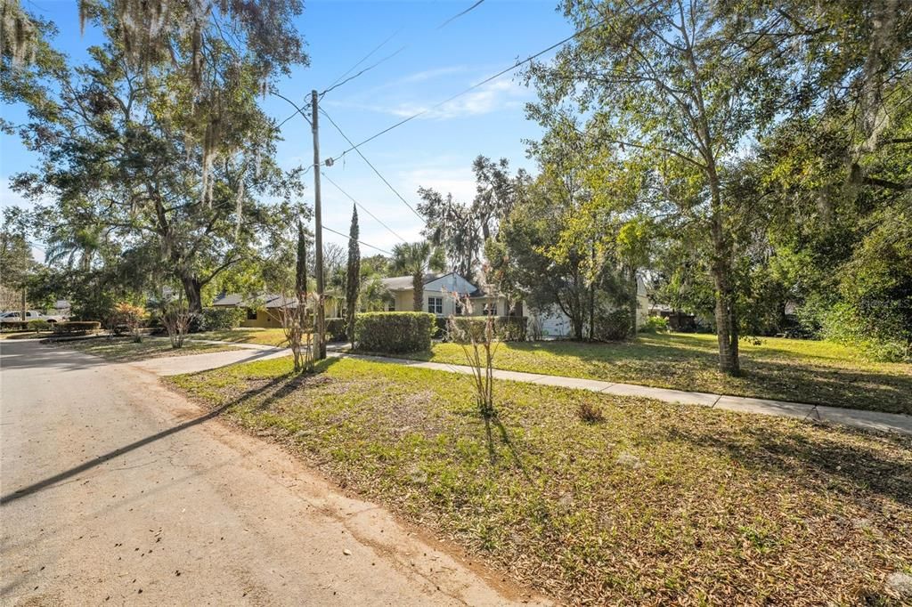 street view of additional 1/3 lot on right side of home