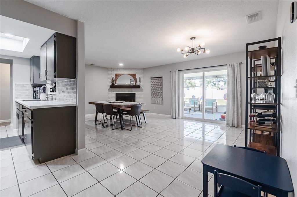 Dining Room with access to the screened patio.