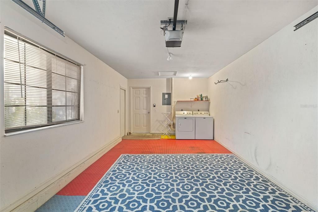 Garage with Laundry Area