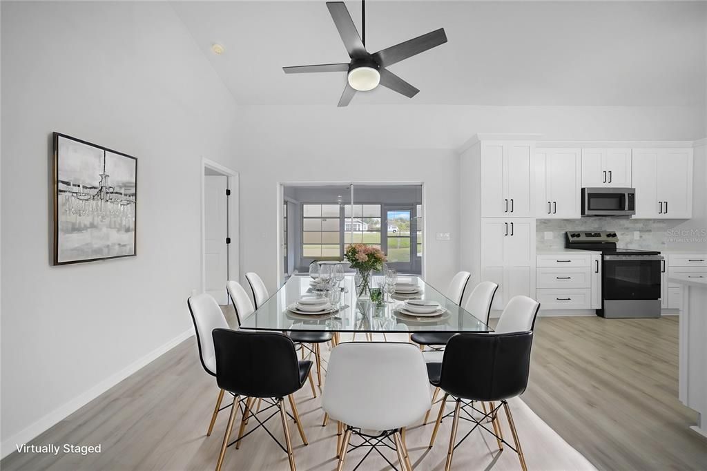 Virtually Staged Dining Room