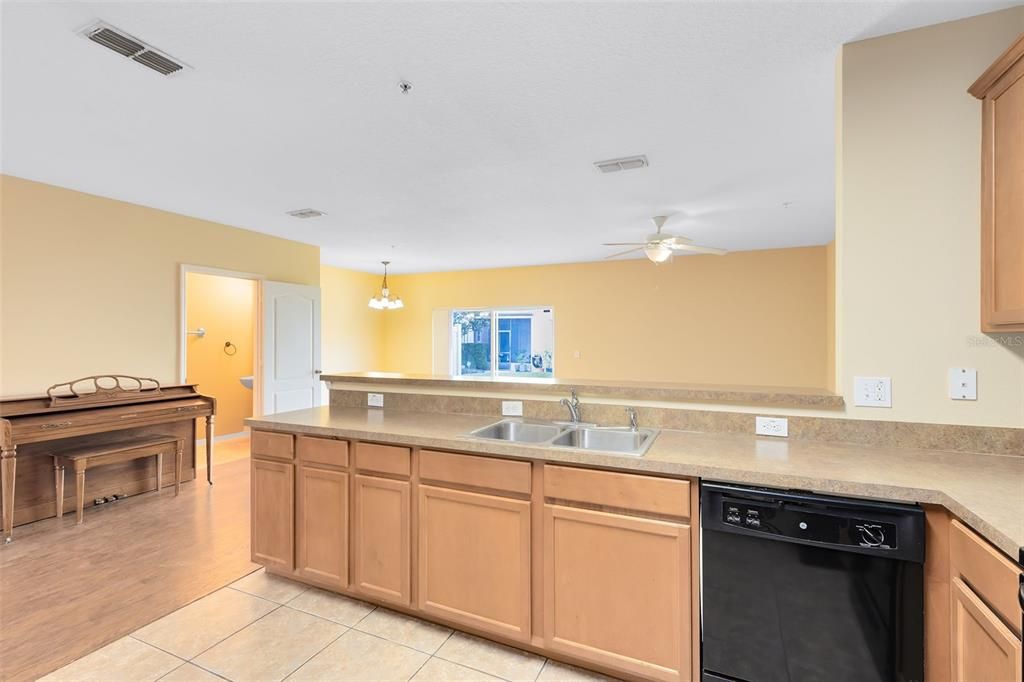 Open Floor Plan with Kitchen Overlooking Main Living Area