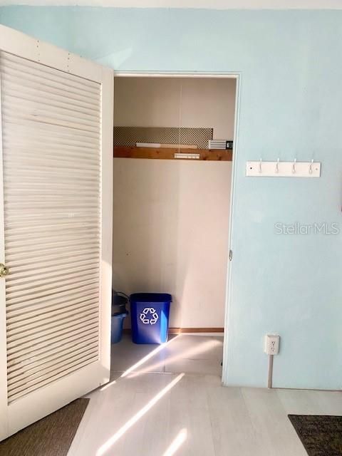 Utility storage off Florida room