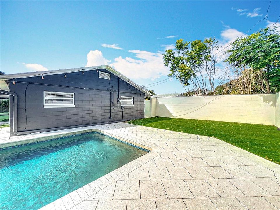 Pool with Shell Pavers