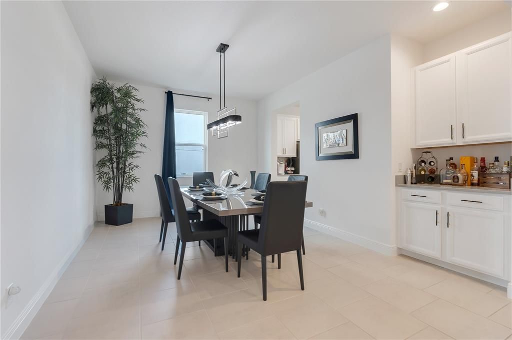 Formal Dining Room with Dry Bar