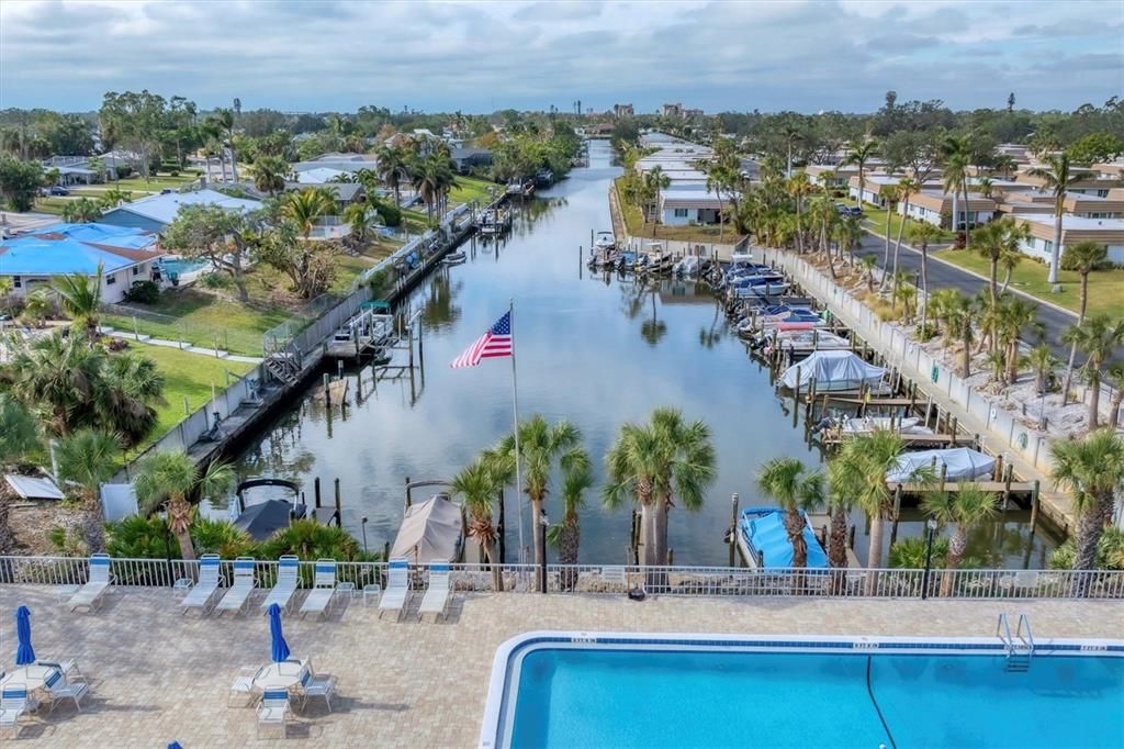 Pool and Marina view