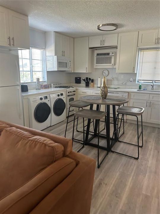 kitchen with washer and dryer