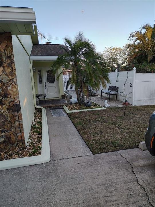 Front door with porch