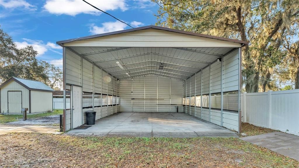 Rear Metal Carport