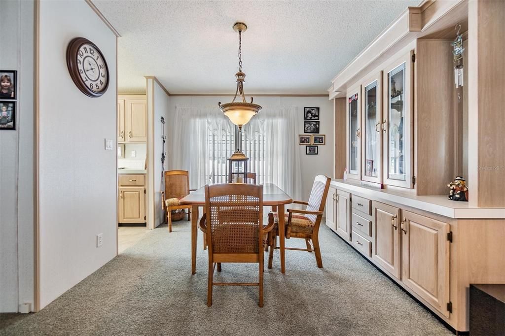 Dining area is open with Living room.