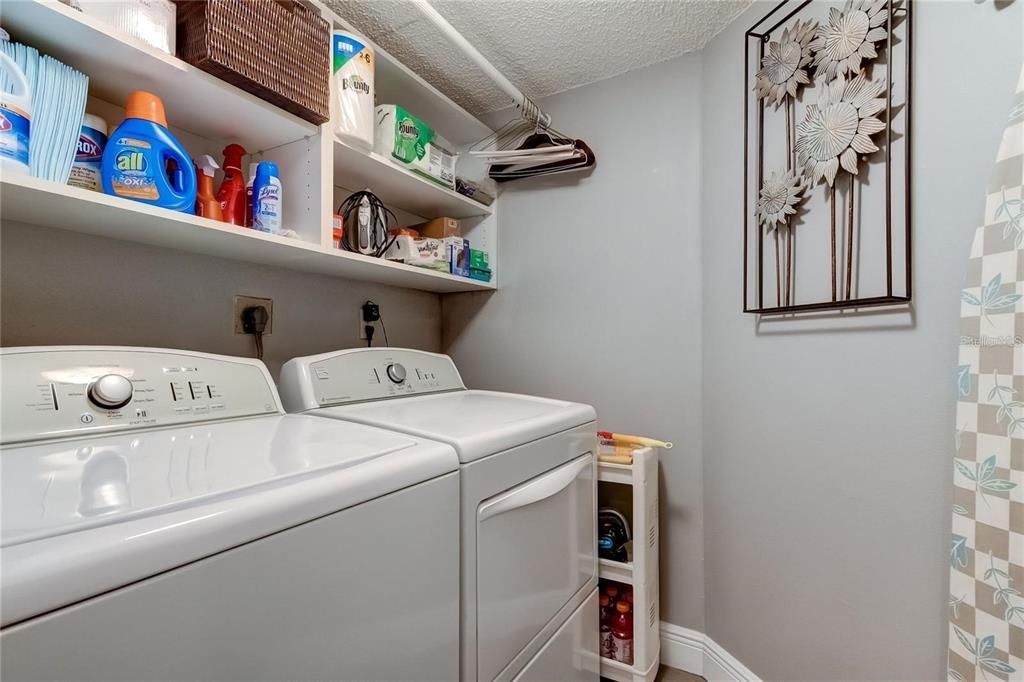 Laundry Room with extra storage off kitchen