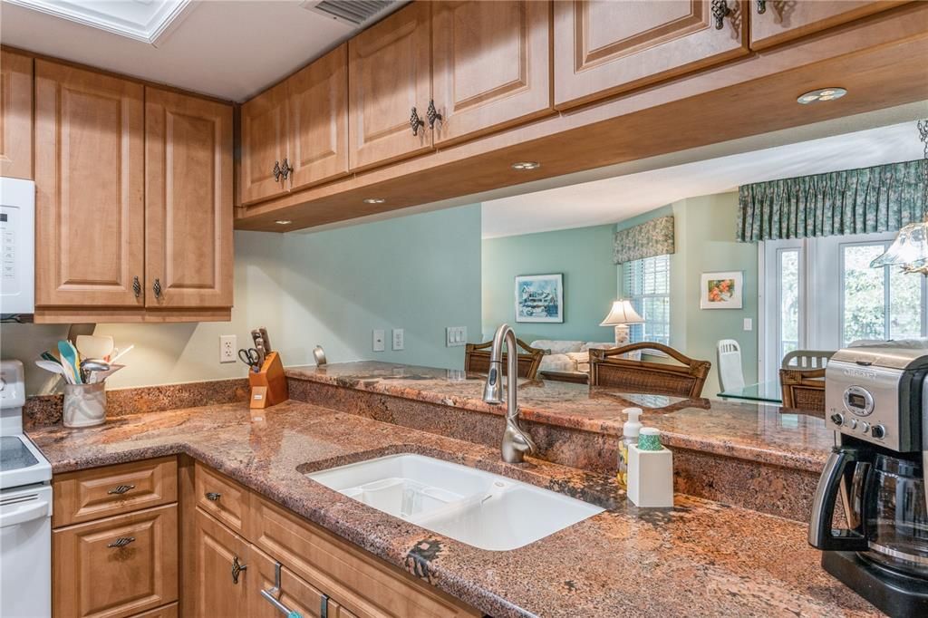 Beautifully updated kitchen. Look at that granite.