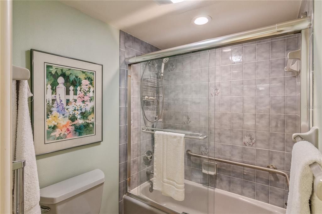 Master tub and shower.