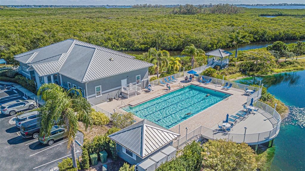 Clubhouse and pool area.