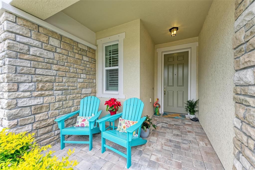 Covered entry porch