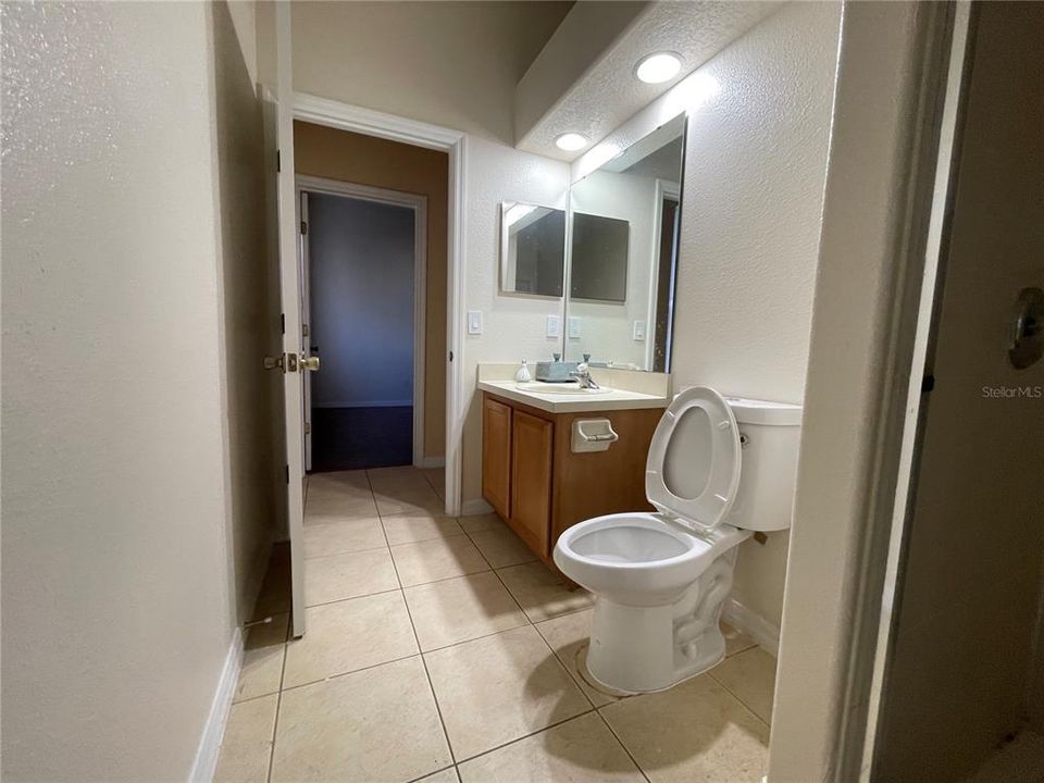 Bathroom. Has access from Pool area