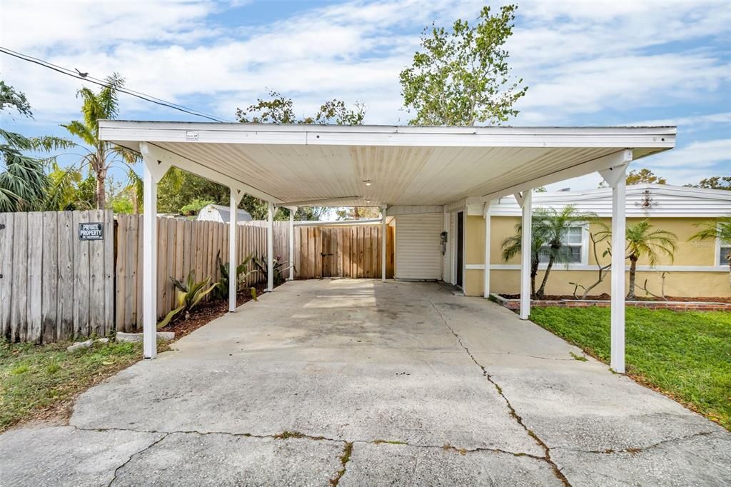 Carport and main entrance