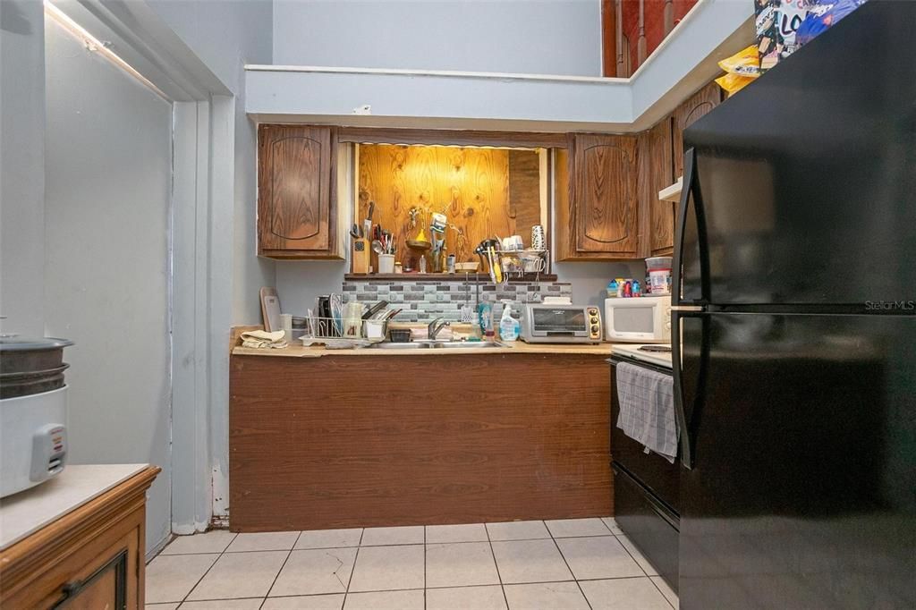 Apartment downstairs kitchen and entryway