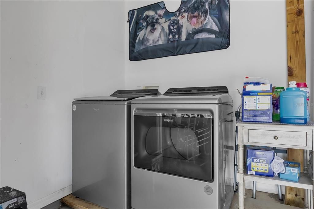 Washer and Dryer in Garage