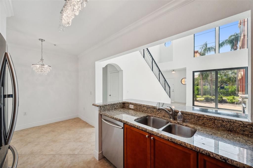 kitchen and dining room