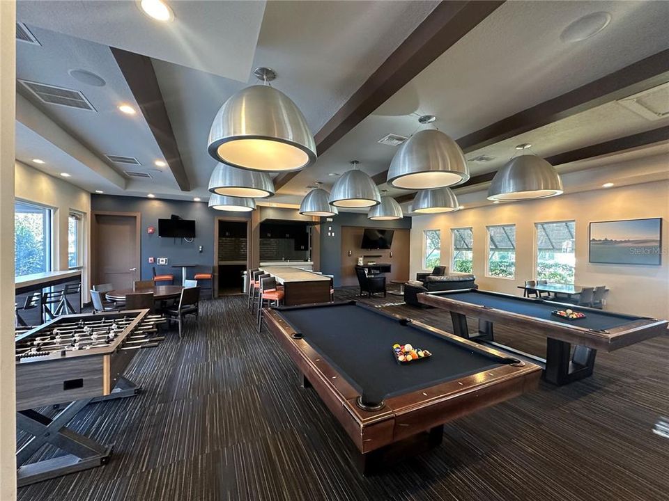 THE VISTAS CLUBHOUSE POOL TABLES AND FOOSEBALL