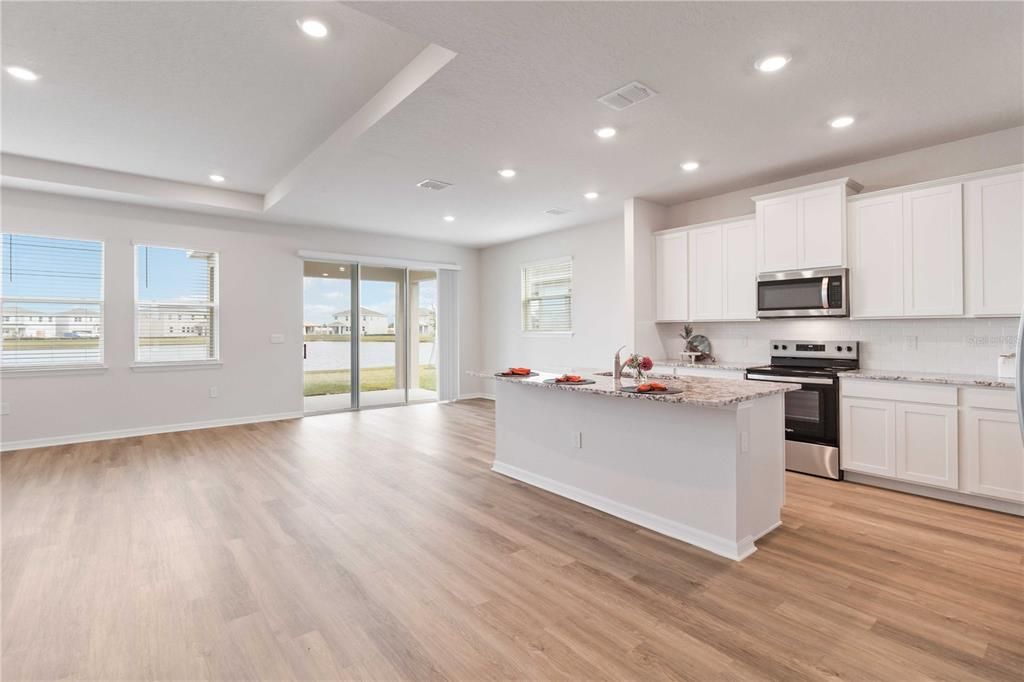 Large Island and Dining Area