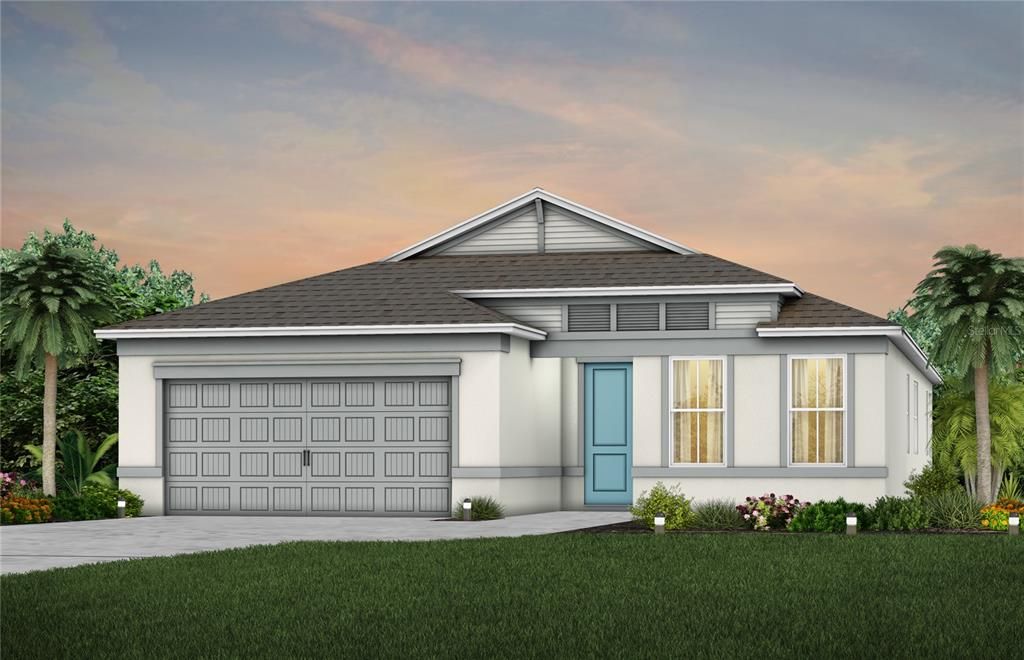 Exterior Design. Artistic rendering for this new construction home. Pictures are for illustrative purposes only. Elevations, colors and options may vary.