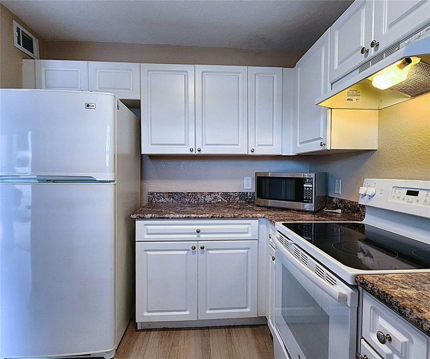 Renovated Kitchen includes all refrigerator, dishwasher, stove, countertop microwave, garbage disposal