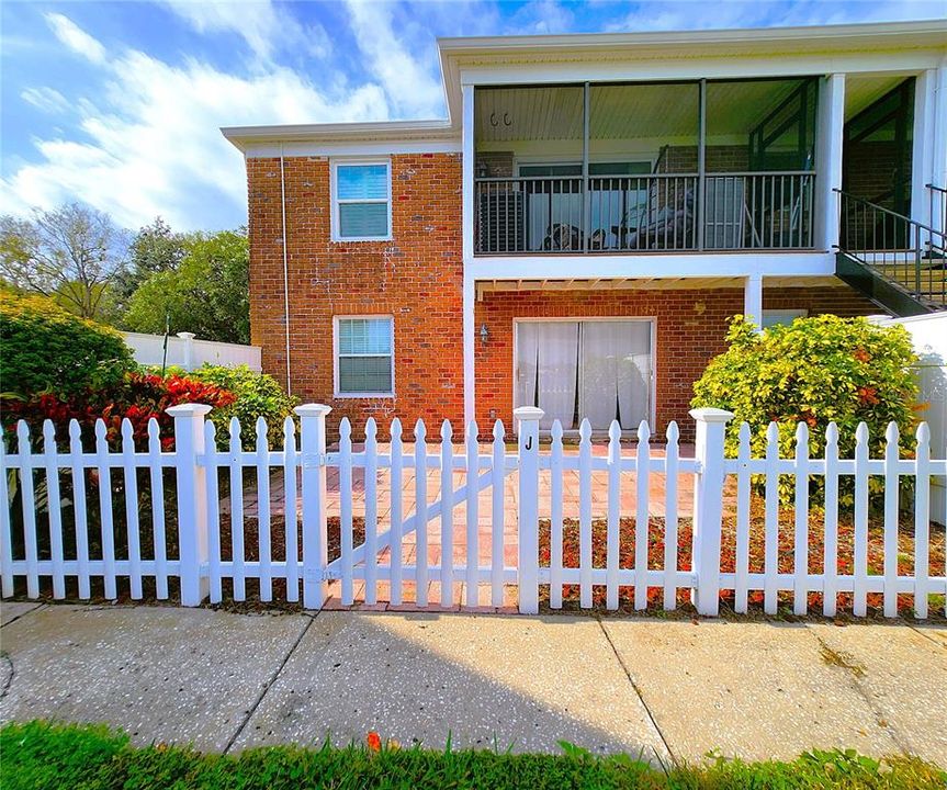 Fenced in private patio