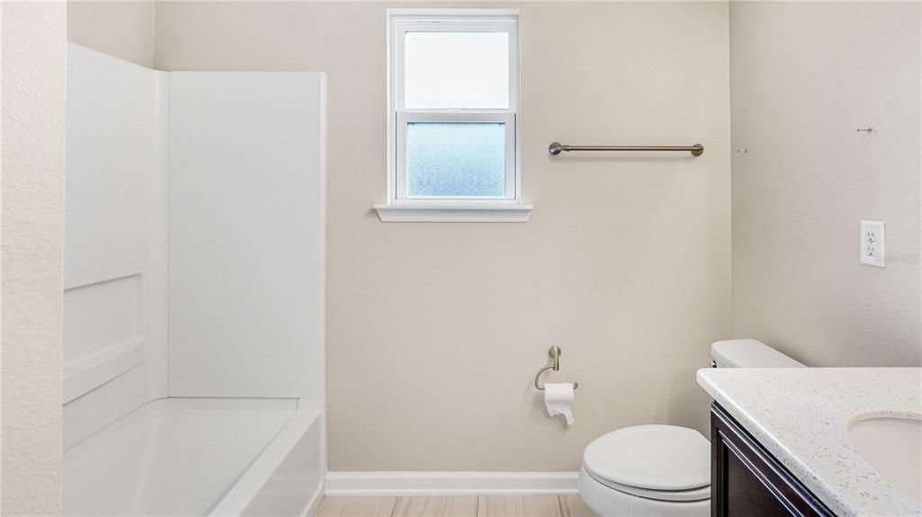 Second Level Full Bath with Tub View
