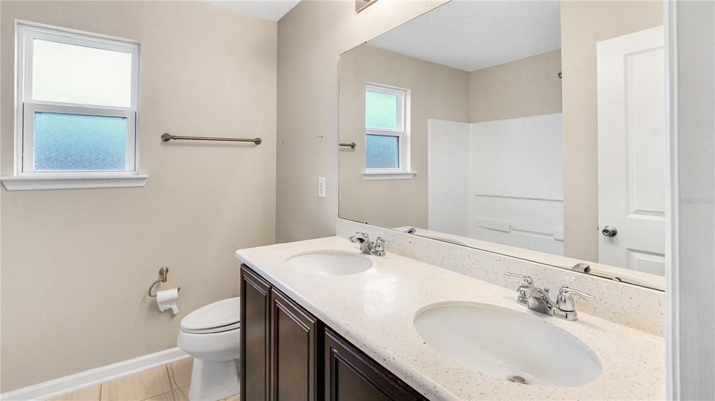 Second Level Full Bath with Double Sinks