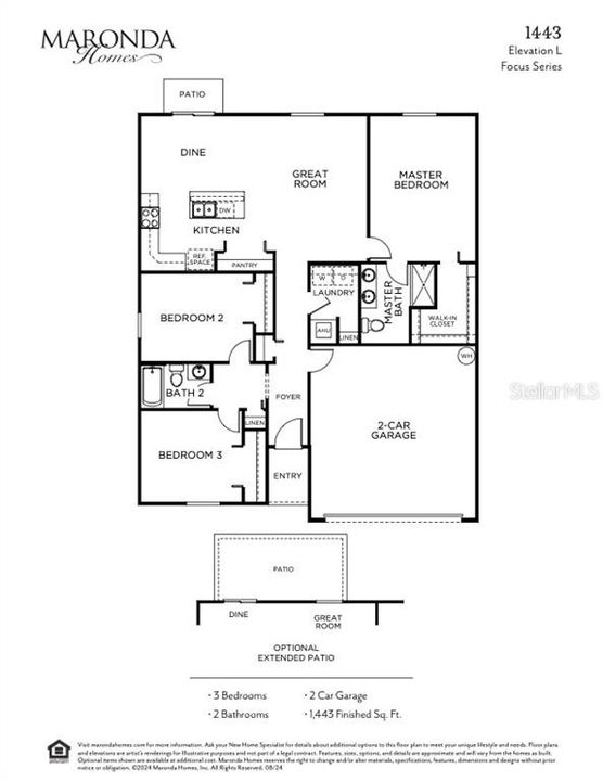 Active With Contract: $289,900 (3 beds, 2 baths, 1443 Square Feet)