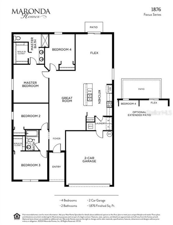 Active With Contract: $319,900 (4 beds, 2 baths, 1876 Square Feet)