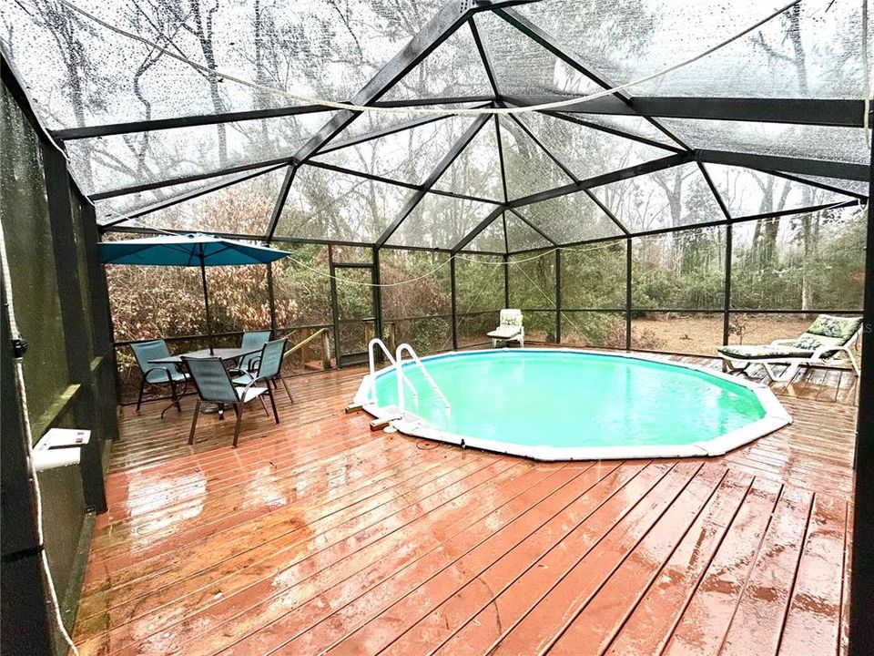 Pool with screen enclosure