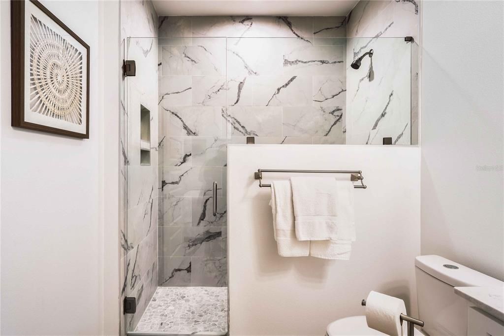 Second floor back left bathroom