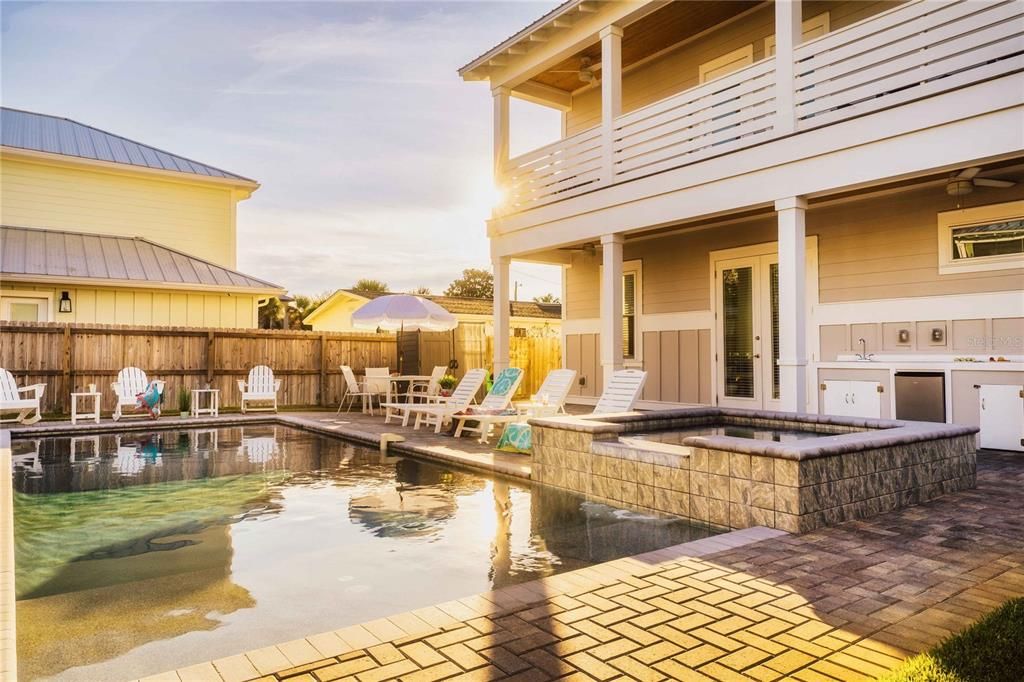 Back yard - spa and pool
