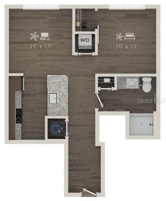 For Rent: $1,707 (0 beds, 1 baths, 604 Square Feet)