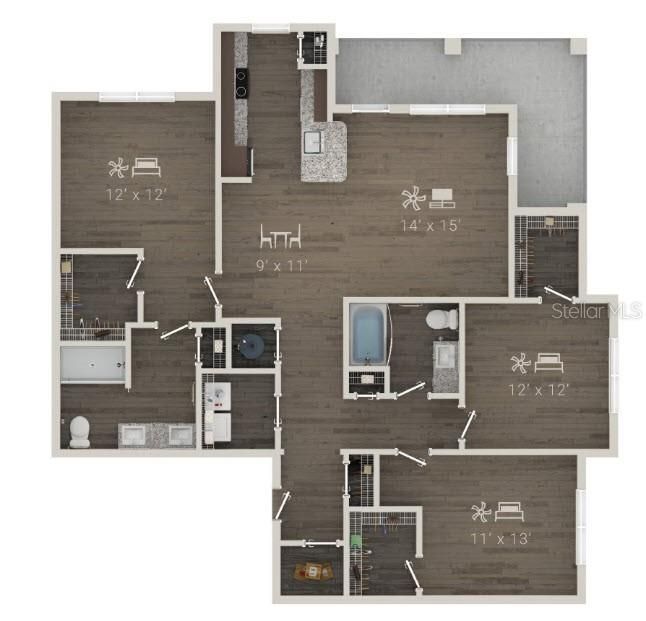 En Renta: $3,198 (3 camas, 3 baños, 1535 Pies cuadrados)