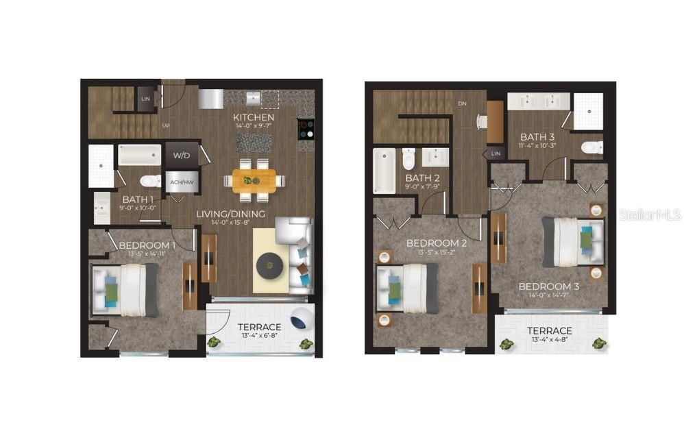 В аренду: $3,495 (3 спален, 3 ванн, 1860 Квадратных фут)