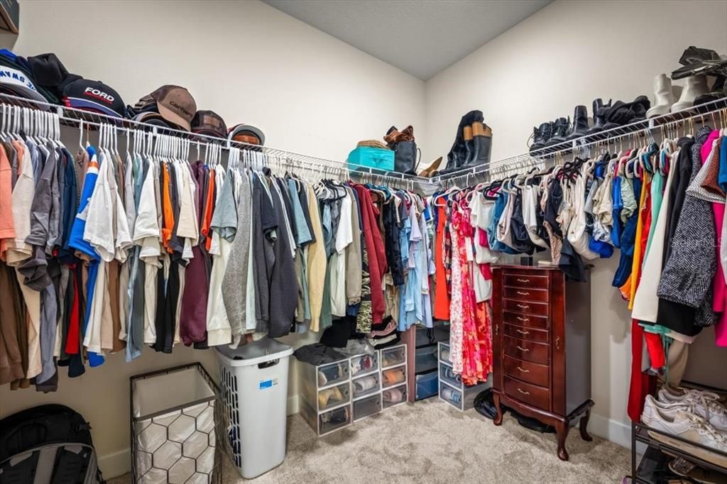 Large primary bedroom closet