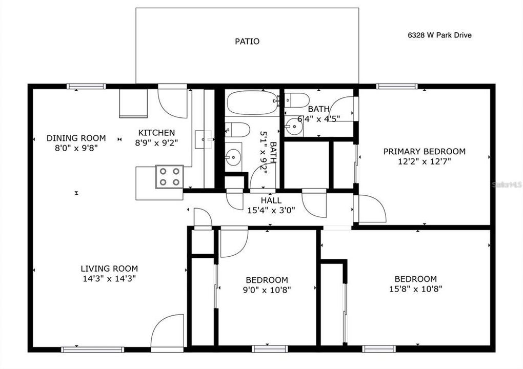 Active With Contract: $169,900 (3 beds, 1 baths, 1008 Square Feet)