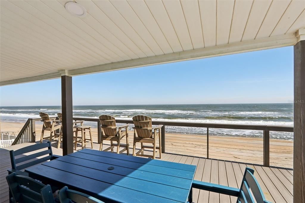 Covered dining on the main deck