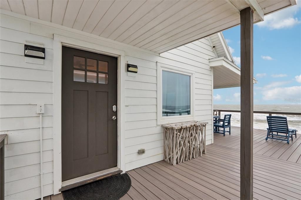 Front door on side porch