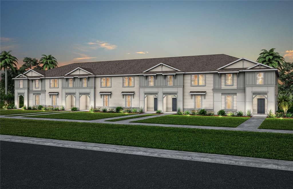 Exterior Design. Artistic rendering for this new construction home. Pictures are for illustrative purposes only. Elevations, colors and options may vary.